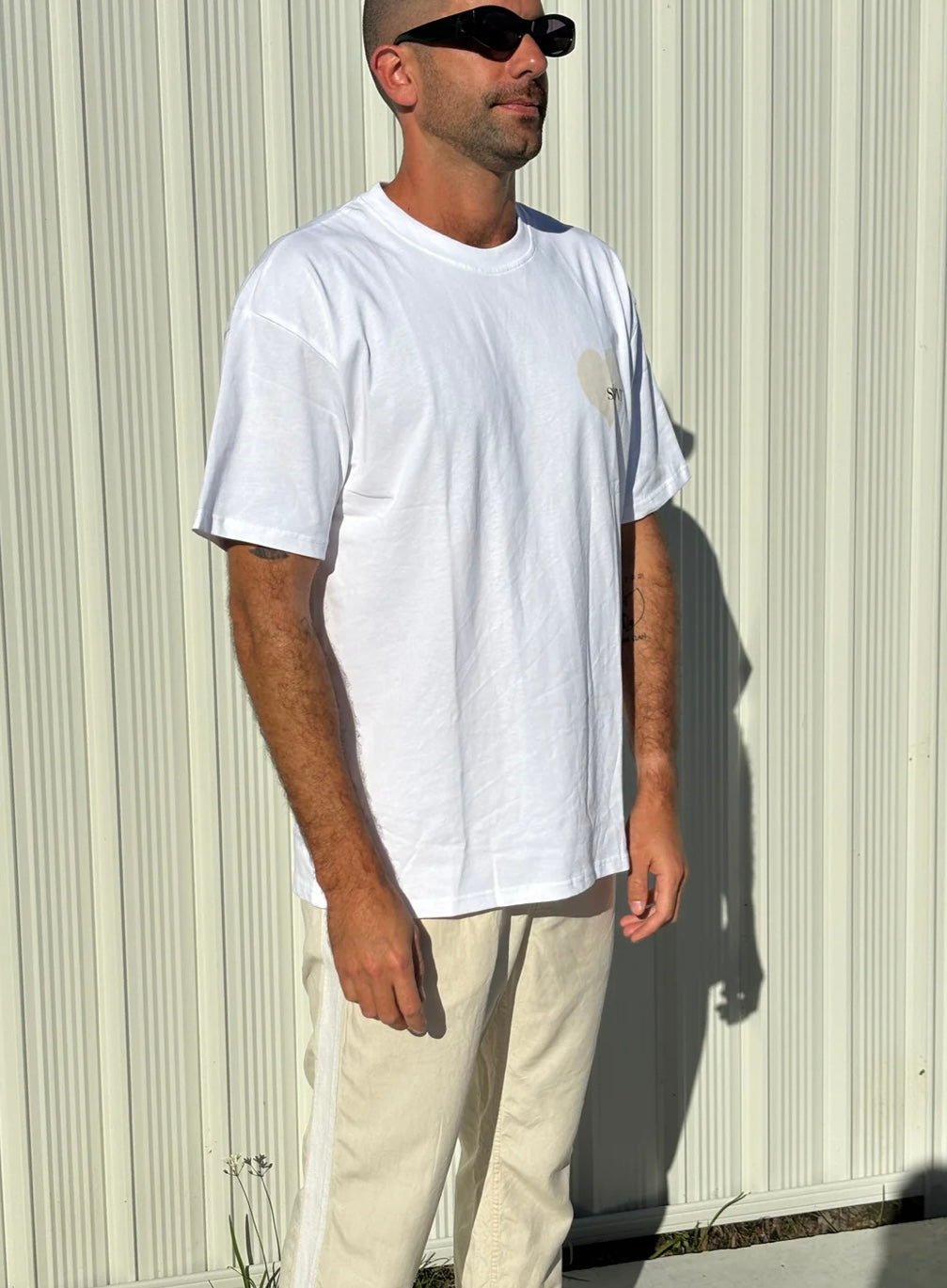 SSAINT HEART TEE - Cream