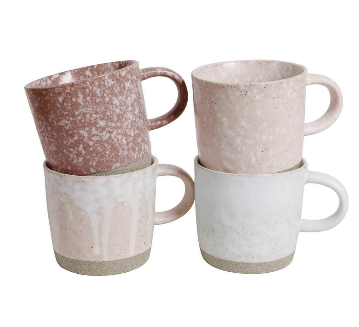 ROBERT GORDON STRATA MUGS - Set of 4 Pink