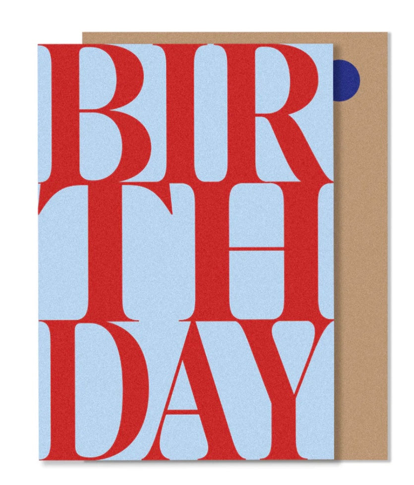 BIRTHDAY - Red & Blue Card