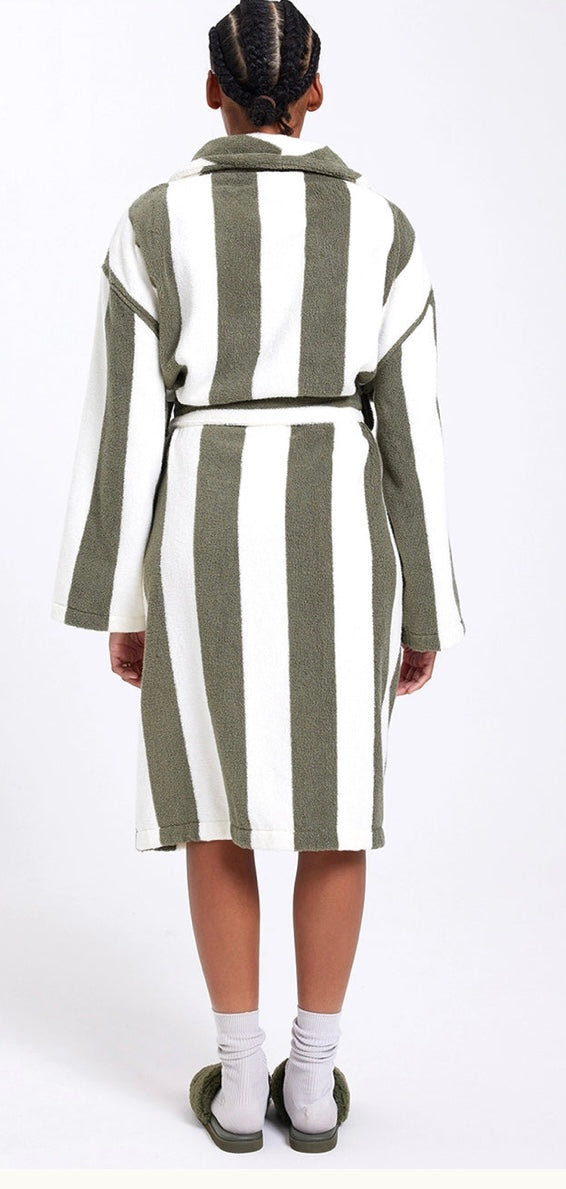 HOMMEY ROBE - Matcha Stripes