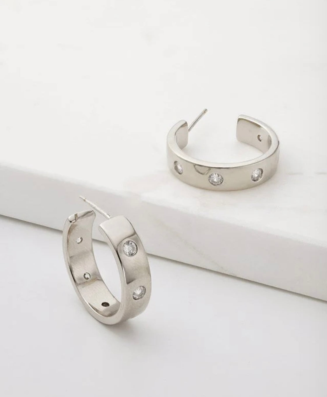 KRISTEN HOOPS - Silver