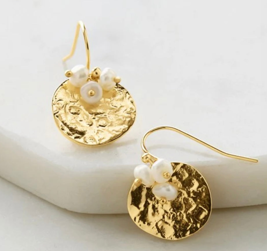 ELOISE EARRINGS - Gold / Pearl Zafino