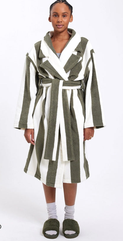 HOMMEY ROBE - Matcha Stripes