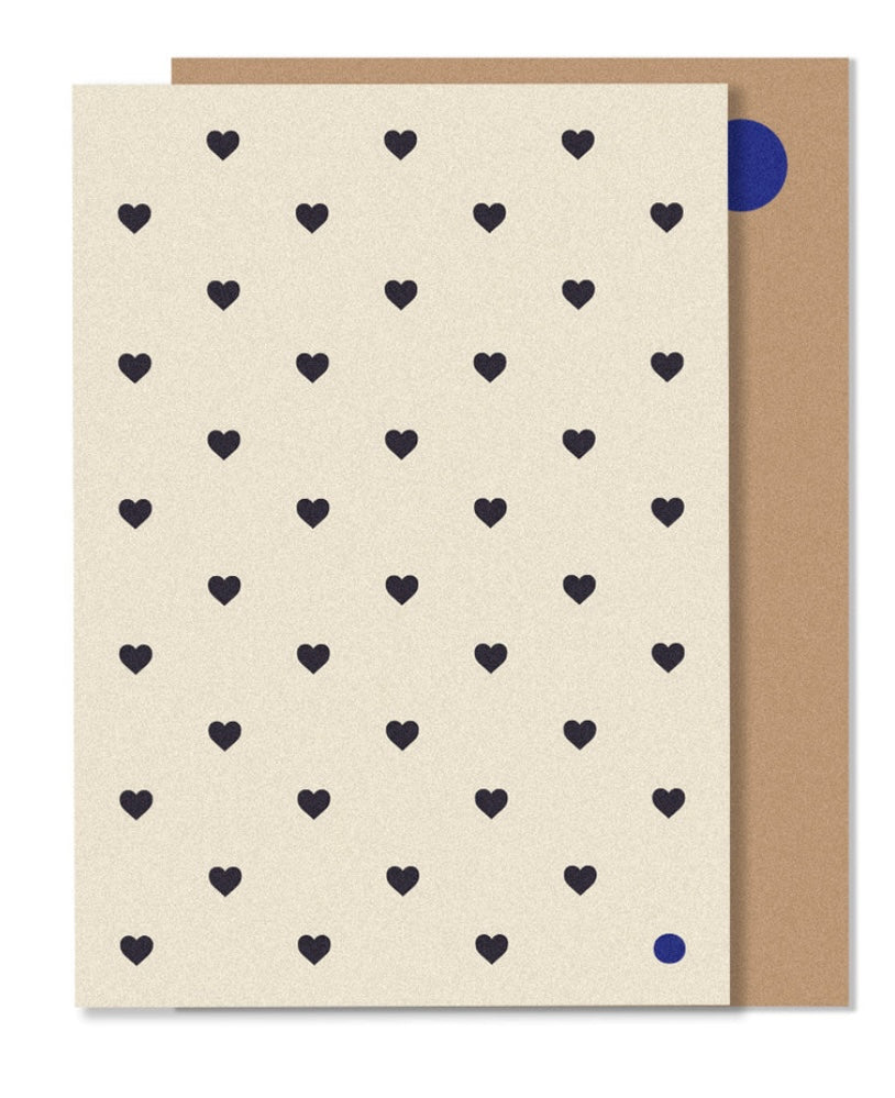 MINI HEARTS - Beige & Charcoal