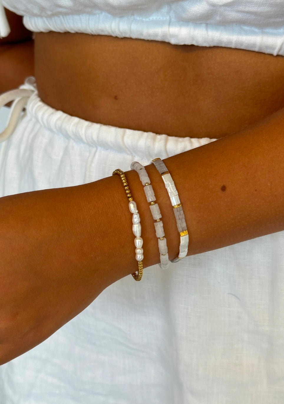 MINI PEARL BRACELET- Gold