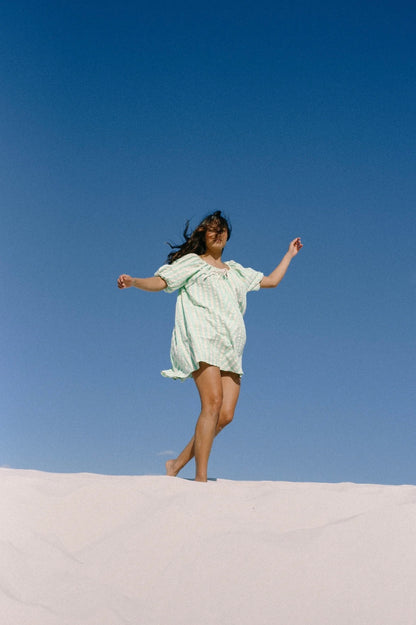 CHLOE DRESS - Seafoam Stripe