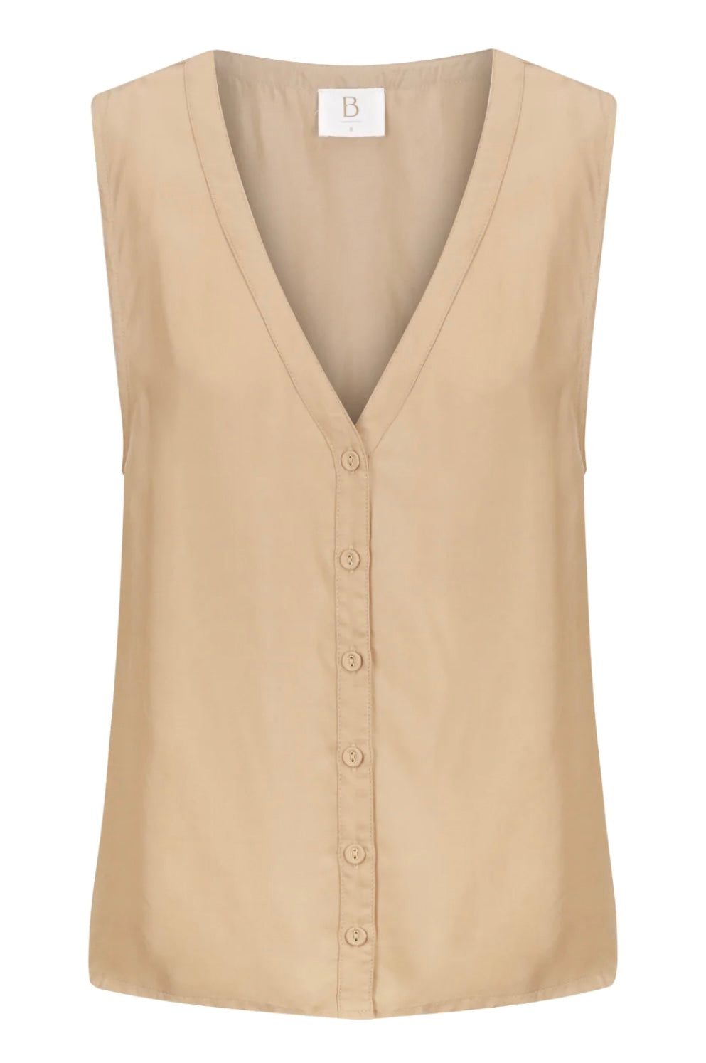 PEYTON Latte Cupro Vest