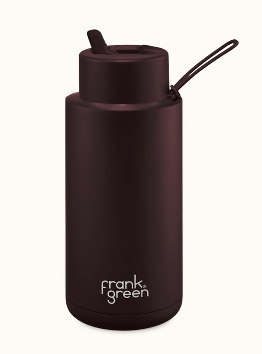 FRANK GREEN - Reusable Ceramic Bottle 34oz Chocolate