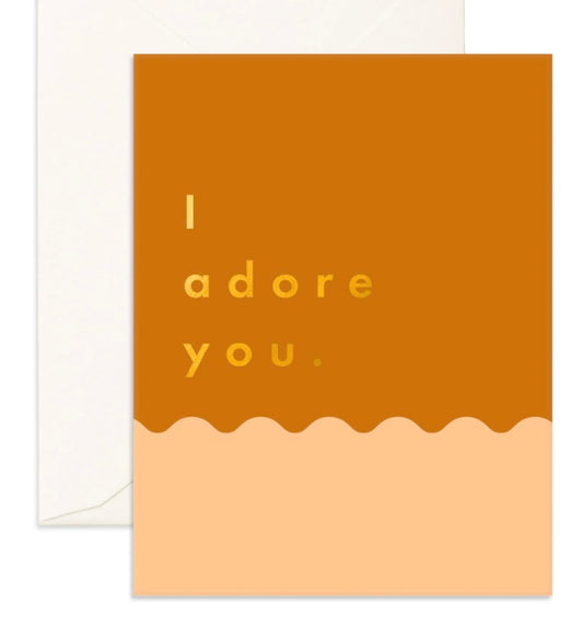 ADORE YOU HAZELNUT RIPPLE - Greeting Card