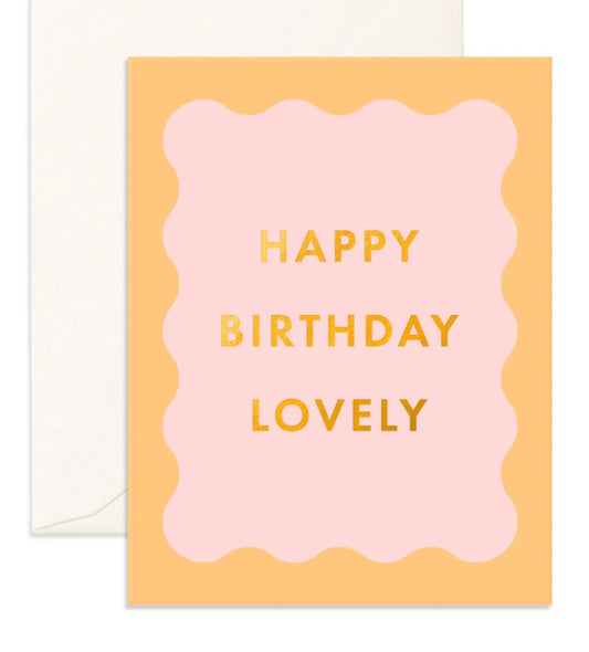 BIRTHDAY CARD - Lovely Wiggle Frame Card