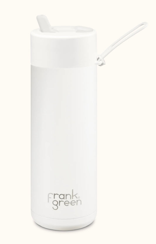 FRANK GREEN - Ceramic Reusable Bottle White 20oz