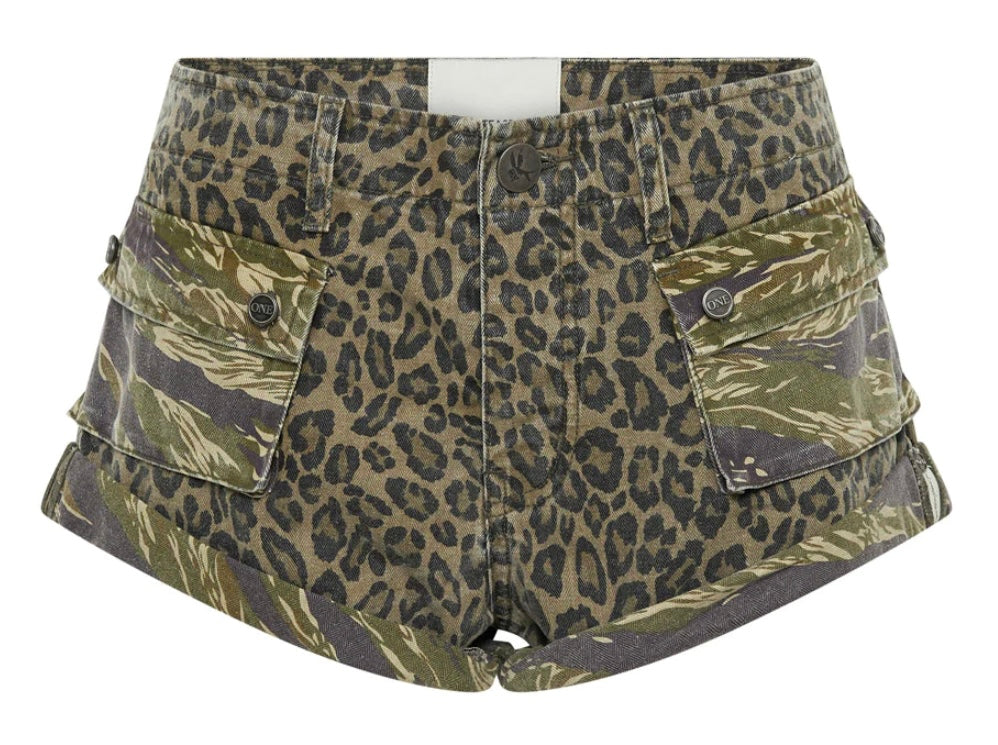 Animal Cadet Camo Bandit Low Waist - Denim Shorts